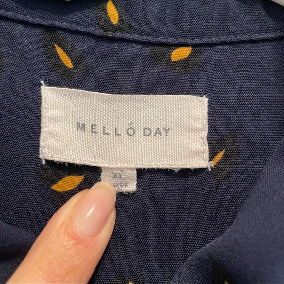 Mello Day navy and mustard romper - Picture 2 of 7